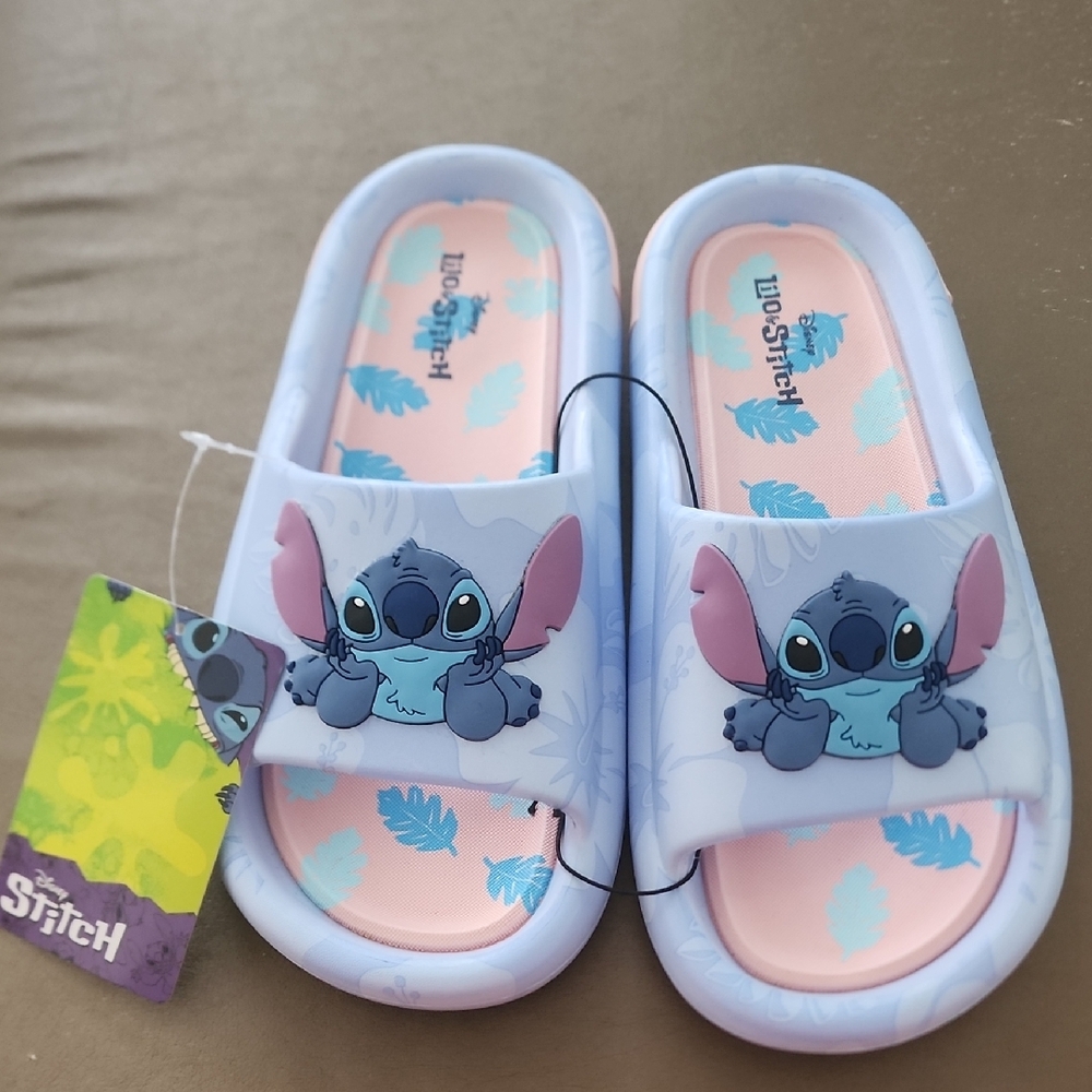 Disney Blue and Pink Stitch Sandals NWT Women's Size 10